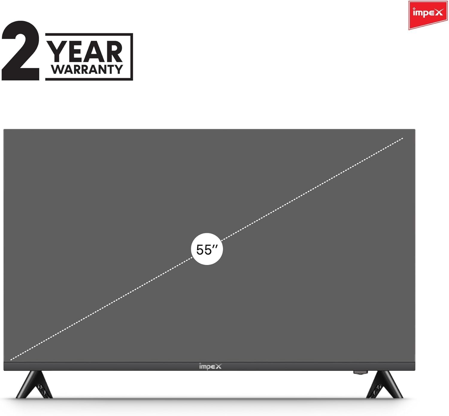 تلفزيون LED ذكي اندرويد 55 انش 4K UHD من امبيكس - الصورة 2