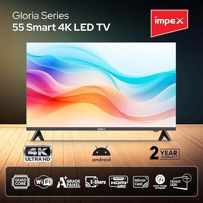 تلفزيون LED ذكي اندرويد 55 انش 4K UHD من امبيكس - الصورة 8
