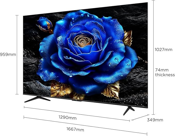 تلفزيون 75 بوصة نحيف 4K كيو ال اي دي وكوانتوم كريستال ونطاق HDR 10+ - الصورة 3