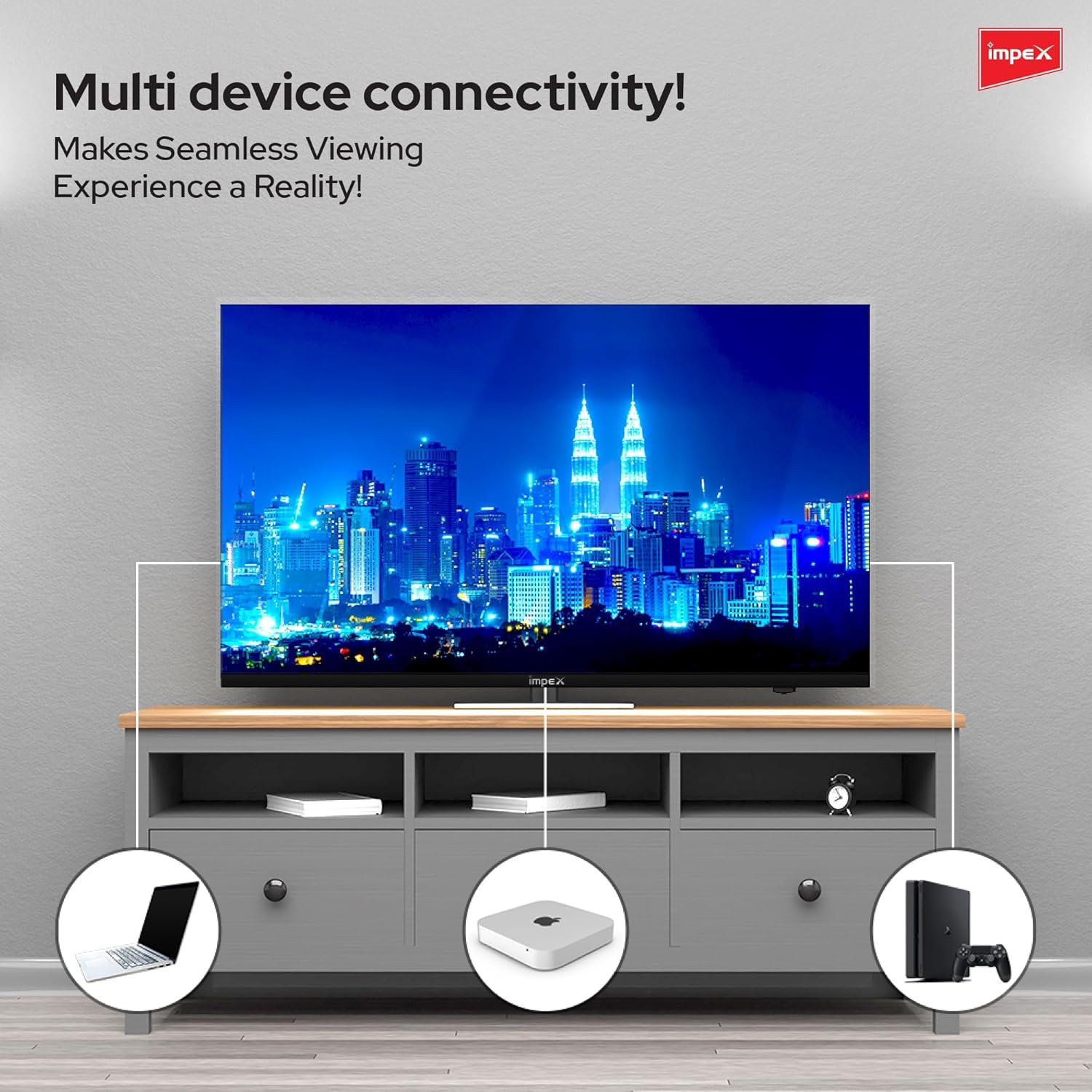 تلفزيون LED ذكي اندرويد 55 انش 4K UHD من امبيكس - الصورة 3